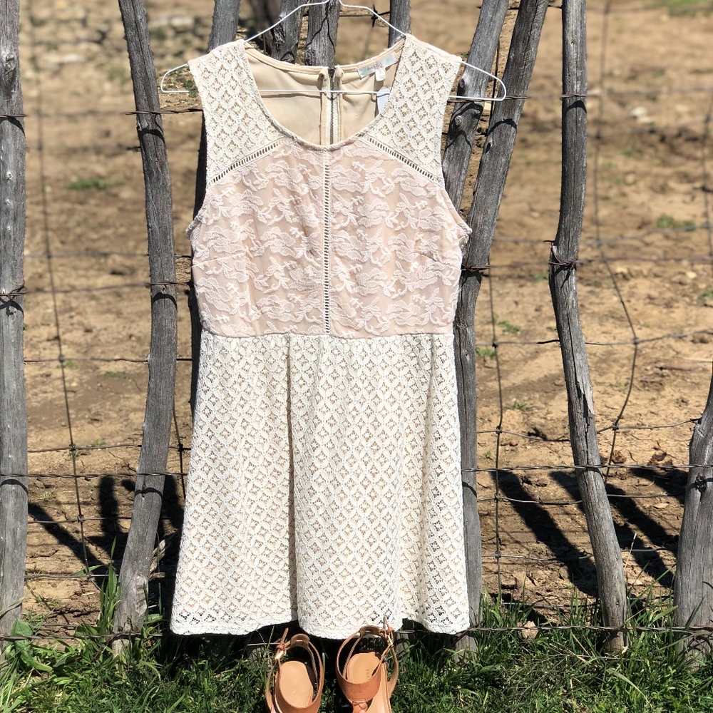 Cream lace dress
